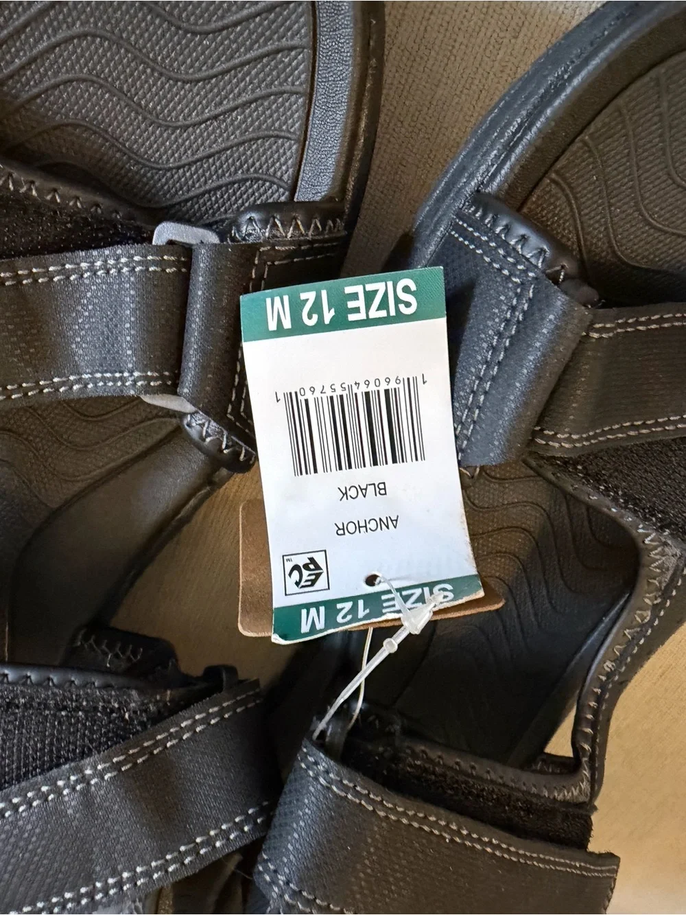 Eddie Bauer Men's Black Outdoor Hook-and-Loop Sandals